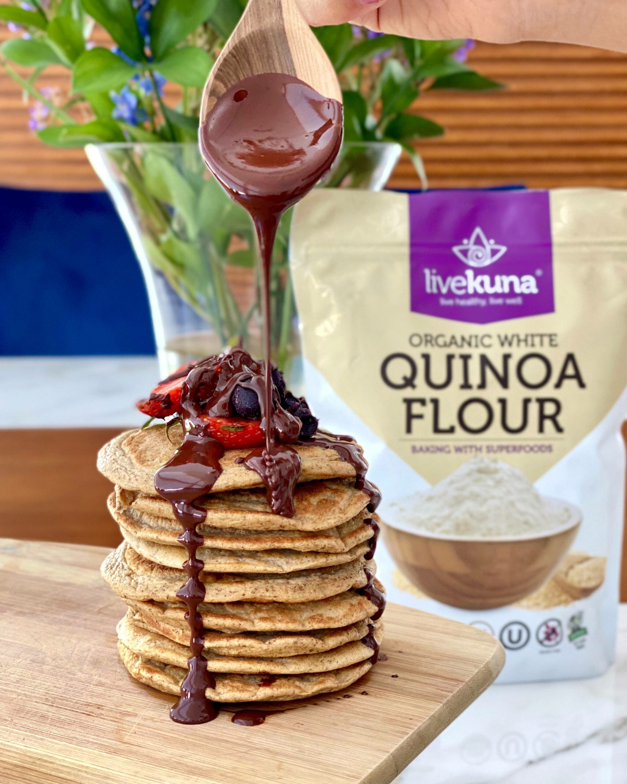 Quinoa Flour Pancakes LiveKuna® Superfoods