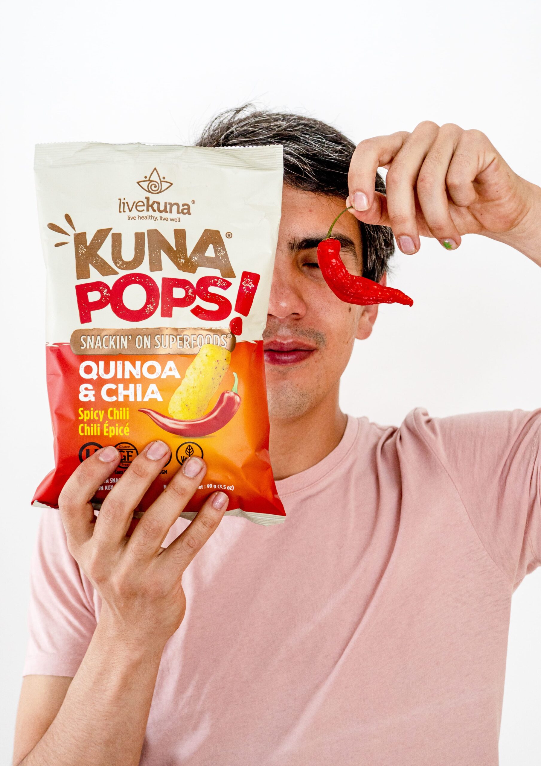Superfood Puffs - Spicy Chili 3.5oz | LiveKuna® Superfoods Superfood Puffs - Spicy Chili 3.5oz | LiveKuna® Superfoods